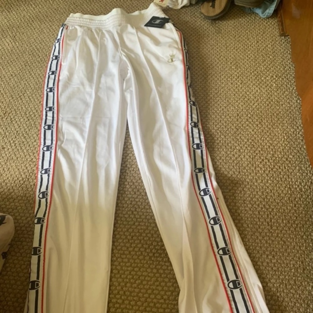 White champion track pants